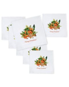 Kesri Gifts Christmas Theme Tafta Silk Table Napkins 10x 106 pcs for Xmas Decoration Christmas OrnamentsChristmas Gift ksnpxmas079P