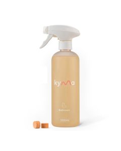 Kyma Non-Toxic Bathroom Cleaning Kit with Bottle & Refill - Blossom Scent, Parabens free, Ammonia free (Makes 500ml of Cleaning Liquid), Removes Limescale, Dirt