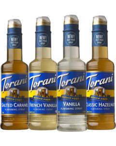 Torani Sugar Free Syrup Coffeehouse Variety Pack - 12.7 Ounce Bottles (Pack of 4)