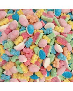 Pastel Gummy Candy Mix - 2-Pound Bag of Sour Gummy Bears, Puffy Gummies, and Watermelon Wedges