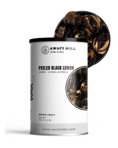 AWAFI MILL Peeled Dried Black Lime 100g / Loomi / Black Lemon