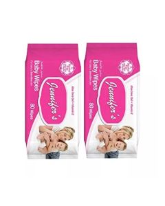 Jennifers Baby Wipes for baby's sensitive Skin, 80 Wipes Pack of 2
