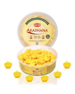 Hem Aradhna Pure Cow Ghee Diya with Batti Pack of 100 Diyas Pooja Room Items for Home Wax Free Ghee Wicks for Prayers Rituals Special Occasions Burning Time 30 mins