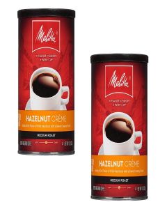 Melitta, Ground Coffee, Hazelnut Crème, 11oz Can (Pack of 2)