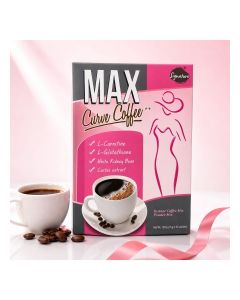 MAX Curve Coffee++ Premium Beauty Coffee Mix With L-Carnitine, L-Glutathione, White Kidney Bean & Cactus Extract