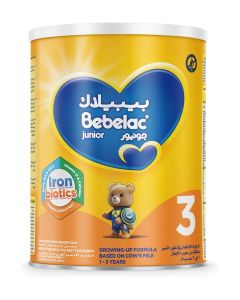 Bebelac Junior 3 Iron Biotics Growing Up Formula, 1-3 Years, Stage 3, Palm Oil Free, 400g