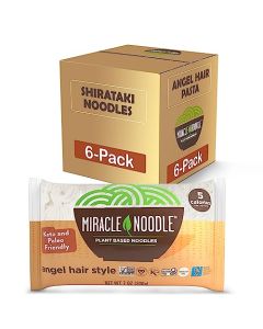 Miracle Noodle Angel Hair Pasta Plant Based Shirataki Noodles Keto Vegan GlutenFree Low Calories Low Carb Paleo Soy Free NonGMO Perfect for Your Keto Diet 7 oz Pack of 6