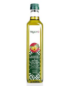 Trulivo Spanish Olive Oil Blend 500ml PET / Premium Cooking & Frying Oil / Smooth Taste & Light Aroma