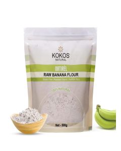 Kokos Natural Raw Banana Flour / Gluten-Free Atta / No Preservatives / Nutrition Rich & Starch/ Organic Food Products / 500g (Pack of 1)
