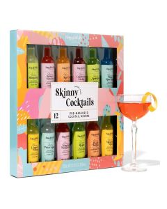 Thoughtfully Cocktails, Skinny Cocktail Mixer Set, Mocktail Non Alcoholic Drinks, Flavors Include Margarita, Moscow and More, Set of 12