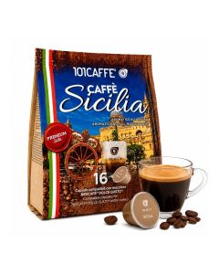 Sicilian Blend Coffee Capsules / Compatible with Dolce Gusto® Coffee Machines / Premium Italian-Style Coffee Blend / 16 Capsules Pack / Rich Aroma, Full-Bodied & Smooth Espresso