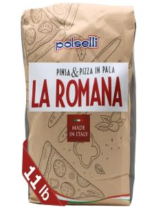 La Romana Pinsa & Pizza in Pala Flour, Type 0 Flour, 11 lb (5 Kg), Roman-style pizza Flour, Pizza Crust, high in protein Italian Flour (15.5g), Ideal for Airy, Light, Crunchy, Flavorful Pizza, Wheat