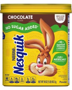 Nesquik No Sugar Added Chocolate Powder 16 oz
