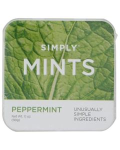 SIMPLY Mints Peppermint Breath Mints Pack of One 30 Pieces Total Breath Freshening AspartameFree Vegan nonGMO