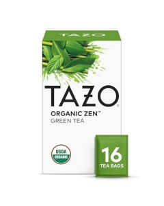 TAZO Organic Zen Green Tea Caffeinated Tea with Refreshing Lemongrass Spearmint 16 Total Bags