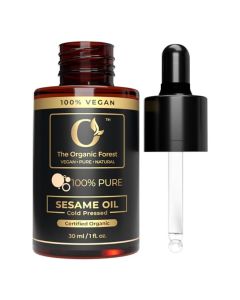 Premium Organic Sesame Oil Cold Pressed for Skin Hair NutrientRich Sesame Seeds Natural Pure NonGMO Vegan CrueltyFree HexaneFree 1 fl oz