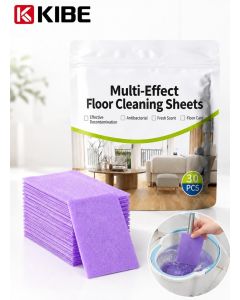 30 PCS Floor Cleaning Sheets, Quick Dissolving Mop Cleaner for Home Floors, Kitchen and Bathroom