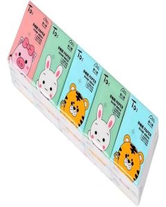 GO KRAFTY Pocket Tissue Papers, 100% Skin-safe Sleek Tissue Papers for Bathroom, Bedroom, Car, Offic, Cute Animal Design, Pack of 10