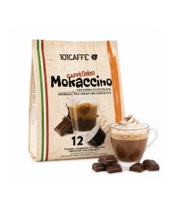Mocha Cappuccino Coffee Capsules / Compatible with Dolce Gusto® Coffee Machines / Creamy Mocha Cappuccino Flavoured Coffee / 12 Capsules Pack / Rich Chocolate, Smooth Coffee & Café-Style Taste
