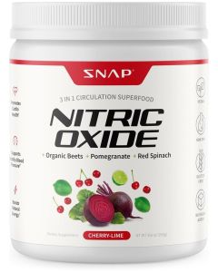 3in1 Nitric Oxide Cherry Lime 250g / Beetroot, Red Spinach Extract, Pomegranate & B Vitamins / Vegan Superfood Drink Mix / No Added Sugar