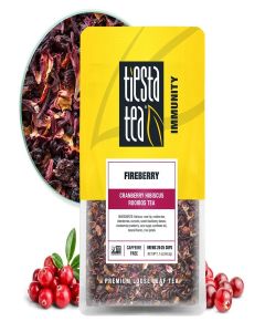 Tiesta Tea Fireberry, Cranberry Hibiscus Rooibos Tea, 30 Servings, 1.7oz
