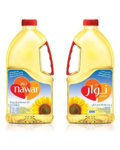 Nawar Pure Sunflower Oil, 1.5L - Pack of 2 (Twin Pack)
