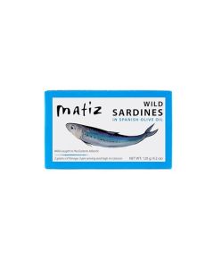 Matiz Sardines in Olive Oil 42 Ounce Can Pack of 5 Spanish Gourmet Wild Caught Natural Fish for Tapas Snacks or Meals Protein Rich Sealed Freshness