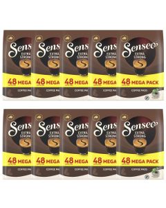 Senseo Extra Strong Dark Roast Coffee Pods 48 Count Pack of 10 Single Serve Coffee Pods Bulk Pack for Senseo Coffee Machine Compostable Coffee Pods for Hot or Iced Coffee Cold Brew Coffee