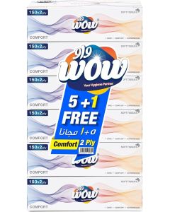 Wow Facial Tissues 200 Shts X 3Ply Premium Promo (4+1)