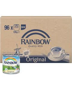 Rainbow Original Vitamin D Evaporated Liquid Milk - 96 x 170g