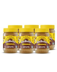SunButter Original Sunflower Seed Butter 16 oz 6 Pack of 6 Nut Free Spread with 7g PlantBased Protein Roasted Rich Savory Flavor Smooth Texture Vegan Kosher NonGMO