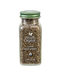 Black Pepper, Coarse Grind, Certified Organic, Vegan / 2.47 oz / Piper nigrum L.