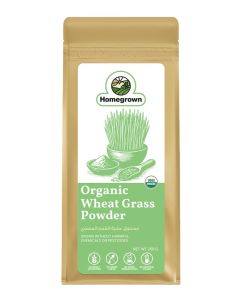 Homegrown Organic Wheat Grass Powder – Rich in Chlorophyll & Antioxidants for Detoxification 200 gram