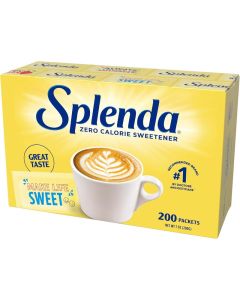 SPLENDA Zero Calorie Sweetener, 200 Single-Serve Packets - Sugar Free and Low Carb
