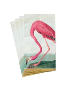 Caspari Audubon Birds Paper Guest Towel Napkins 15 Per Package Pink