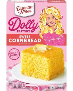 Duncan Hines Dolly Parton's Sweet Cornbread & Muffin Mix, 16 oz - Moist & Buttery