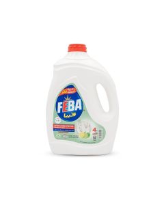FEBA Dishwashing Liquid - Lime - Powerful Grease-Cutting Dish Soap - 4KG - Kitchen Cleaner for Dishes, Cookware & Glassware