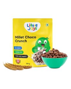 Little Joys Millet Choco Crunch Healthy Breakfast Cereal for Kids, No Maida, Sweetened with Jaggery, 250gm