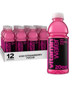 vitaminwater Focus Kiwi Strawberry Nutrient Enhanced Flavored Water Beverage 20 fl oz Bottles 12 Pack