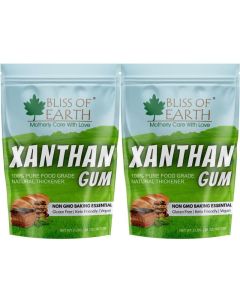 Bliss of Earth Xanthan Gum 907g (Pack of 2 ) / Ultra Strong Food Grade Thickener Powder / Gluten Free Baking Essential / Keto Vegan Stabilizer / Instant Sauce, Dressing, Ice Cream Texture Enhancer / High Performance Binder