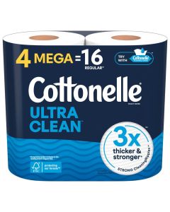 Cottonelle Ultra Clean Toilet Paper 4 Mega Rolls 16 Regular Rolls Packaging May Vary