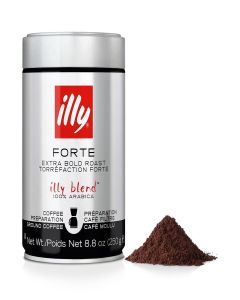 illy Coffee, Drip Ground, Extra Dark Roast, 100% Arabica Bean Bold Signature Italian Blend, Premium Gourmet Roast, Brewed, Drip, French Press, Cold Brew Coffee, Pressurized Fresh 8.8 Ounce Tin