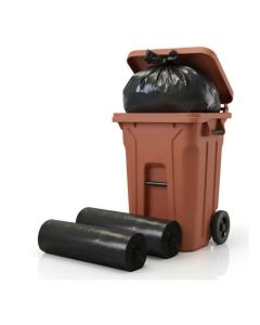XL Heavy Duty Black Garbage Bags, 60 Gallon (90 x 110 cm) - 40 Bags (2 Rolls x 20), Extra Strong Leak-Proof Bin Liners