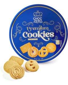 ChocZero Keto Butter Cookies - Sugar Free Danish Shortbread Gift - Gluten Free, Low Carb (12 oz)