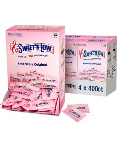 Sweet'N Low Zero-Calorie Sweetener - 400 Packets (4 Pack) - Sugar Substitute for Cooking, Baking, Coffee, and Tea