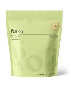 Yoli Passion Energy Drink Powder Mix Natural Energy Drink Mix for Endurance and Stamina Bulk 90 Servings Kiwi Strawberry