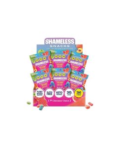 Shameless Snacks Sweet Sour AllStars Mixed Bag Sour Candy Fruit Snacks 5 Flavors Per Bag Gummy Candy Keto Snacks 3g Sugar Gluten Free Vegan for Kids Adults