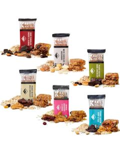 Kates Real Food Organic Granola Bars Snack Share Variety Pack 22 oz Pack of 12 Organic Energy Bars Made with Gluten Free Oats Non GMO Soy Free Whole Grains and All Natural