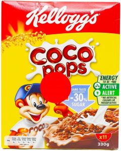 Kellogg's Coco Pops 30% Less Sugar Value Pack 330g