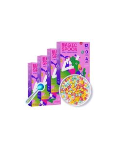 Magic Spoon Cereal High Protein Cereals Sugar Free Snacks Breakfast Food Grain Gluten Free Cereal Healthy Snacks for Kids Adults Low Carb Keto Friendly 4 Pack Fruity